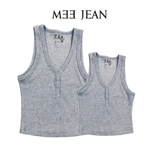 Áo thun croptop ba lổ, Áo ba lỗ sát nách nữ ôm body nút dọc, chất thun co dãn