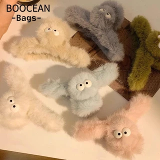 Vuốt Tóc Sang Trọng BOOCEAN, Kẹp Hàm Tóc Lớn Lông, Barrettes Tóc Dễ Thương sành điệu