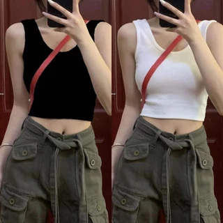 Camisole: Mặc áo crop top crop top bên dưới Có đệm ngực