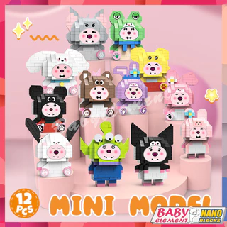 Khối Nano Hoạt Hình Búp Bê Loopy Khối Xây Dựng Kuromi Tom Mickey Đồ Chơi Giáo Dục Trẻ Em Lắp Ráp Mô Hình Trẻ Em Quà Tặng