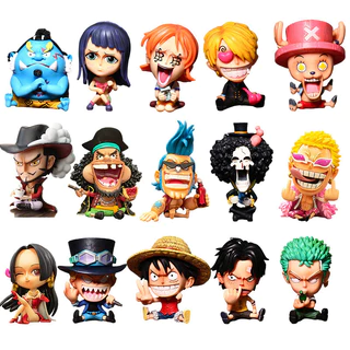 One Piece Monkey D Luffy Roronoa Zoro Chopper Sanji Nami Usopp BROOK Anime Nhân Vật Hành Động Nhỏ