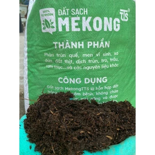 Đất Sạch trồng rau, hoa kiểng MeKong, đã qua xử lý (Bao 20dm3)