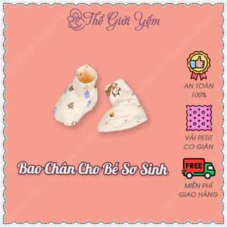 Bao Chân Cho Bé Sơ Sinh Cotton Petit Co Giãn 4 Chiều THẾ GIỚI YẾM