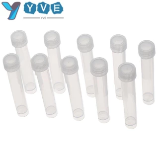 Yve 10 Ống thử nghiệm, Ống khoa học bằng nhựa 10ml, Hộp đựng 90mm * 15mm có nắp niêm phong Phòng thí nghiệm Burette