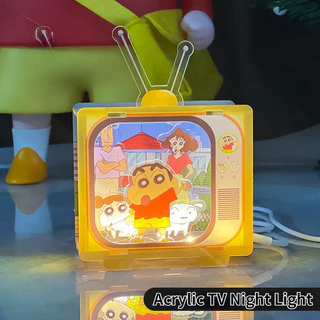 [Đèn ngủ DIY] Đèn LED Crayon Shin-chan Acrylic Các bức tượng hành động để bàn trên ô tô Đồ trang trí Đồ chơi trang trí mô hình hoạt hình dễ thương Búp bê Quà tặng sinh nhật cho trẻ em Bé trai Bé gái