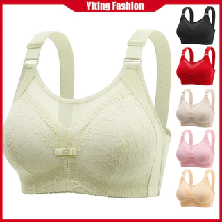 Yiting 36-46BC Mới Plus Size Nữ Áo Ngực Không Dây Làm Đẹp Lưng Thoải Mái Thoáng Khí Gợi Cảm Ren Bên Vẽ Quần Lót