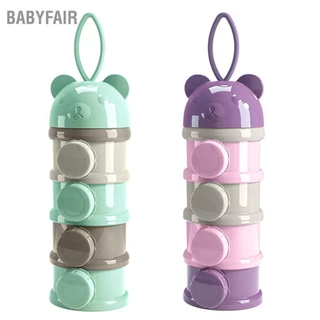 Babyfair Hộp đựng sữa bột cho bé 4 lớp có thể xếp chồng lên nhau Dung tích lớn di động dành du lịch ngoài trời