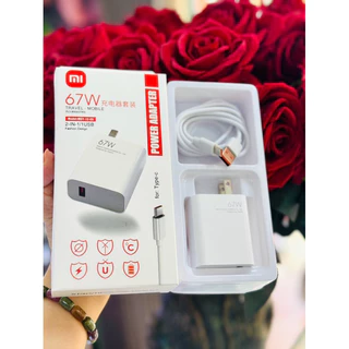 Bộ Sạc Nhanh Xiaomi Mi 67W - Cáp Sạc 6A USB Type-C có Mi Turbo Charge 67w (BH 12 Tháng)