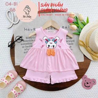 [Bé 7-30kg] Bộ Ba Lỗ Thun Lạnh Minlybaby BabyDoLL Bé Gái Size Đại Thích Hợp Mặc Mặc Hè, Mặc đi học, đi chơi - G844