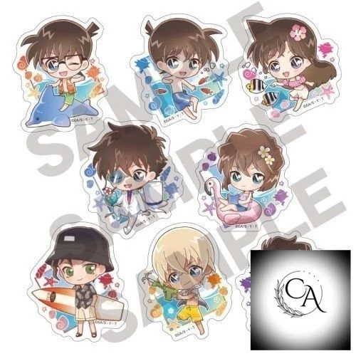 (3CM) Mô hình Standee DETECTIVE CONAN ver ĐI BIỂN Thám tử lừng danh tượng mica acrylic anime chibi trưng bày