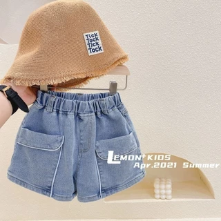 [Sẵn Sàng] Quần Short Denim Bé Gái Mùa Hè Phong Cách Mới Phiên Bản Hàn Quốc Trẻ Em Thời Trang Phù Hợp Với Quần Áo Ngoài Quần Jean Trẻ Em cỡ Vừa Lớn