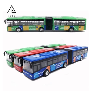 Skjk Diecast Xe Buýt Đồ Chơi Tập Đi Trẻ Em Quà Tặng Cho Bé Trai Kéo Lại Và Đi Đồ Chơi Giáo Dục Xe Đồ Chơi Bộ Xe Ô Tô Khớp Nối Xe buýt