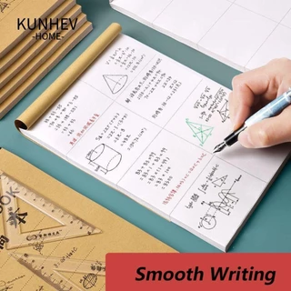 KUNHEV 50 / 100 Tờ Giấy Số Học Toán, Phân Vùng Dày / Giấy Dự Thảo Trống, Sổ Tay Có Thể Xé Chất Lượng Cao Sinh Viên