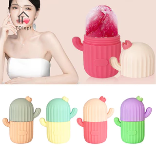 [Tdiepf] Khay đựng đá viên silicon xương rồng Làm đẹp Lifg Ice Ball Máy mát xa mặt Đường viền Con lăn mắt Điều trị da mặt Giảm mụn MỚI