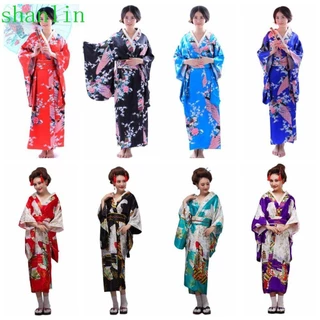 Shanlin Kimono truyền thống Nhật Bản, Váy Kimono cô gái Sakura sang trọng Châu Á, Đồng phục Nhật Bản Phong cách Nhật Bản In hoa mới Phong cách Nhật Bản Áo choàng tắm Yukata Du lịch