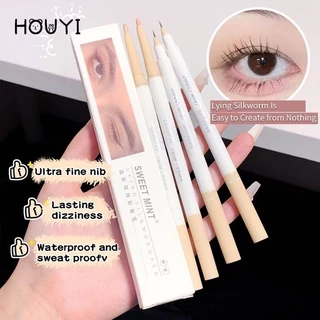 Hồng Hồng Đôi Đầu Nằm Silkworm Eyeliner Gel Bút Lâu Dài Không Nở Sáng Bóng Matte Eyeshadow Stick