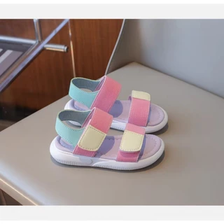 Dép bé gái quai dù màu pastel siêu xinh, Sandal bé gái sz 26-36, Dép quai hậu cho bé gái đi học, Dép xăng đan trẻ em gái