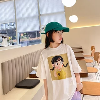 [100% Cotton] Áo thun ngắn tay cỡ lớn dành cho trẻ em 2-14 tuổi mới Áo thun ngắn tay rộng bé trai và bé gái Áo Unisex Baju kanak-kanak Budak Lelaki Perempuan Tees