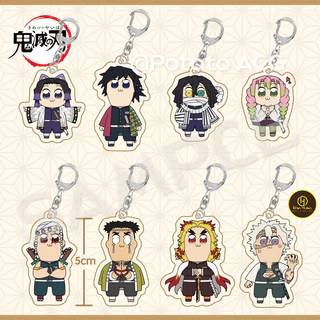 Móc khóa Demon Slayer Anime Keychain Women Tokitou Muichirou Kanroji Mitsuri POP TEAM EPIC Series Acrylic Key Chain-ĐH