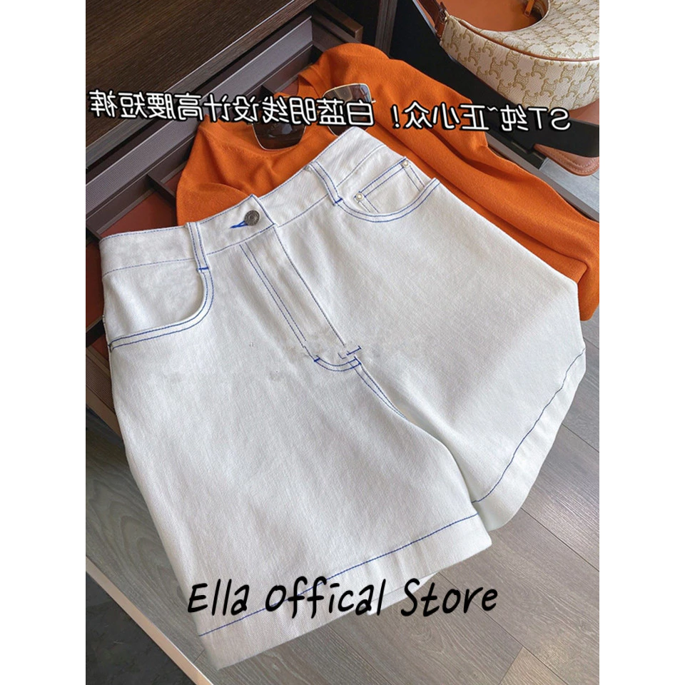 Ella Store quần ống rộng quần nữ jean Thời trang Korean Fashion hàn quốc WNK23C0L9D 13Z240327