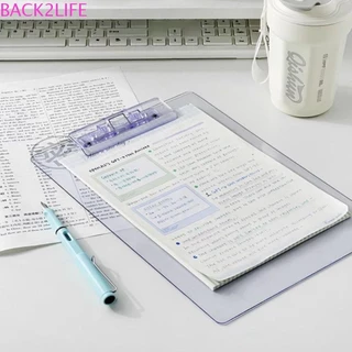 Back2life Clipboard A4 trong suốt, với hồ sơ thấp Clip Bảng viết Bảng viết A4 Bộ sắp xếp thư mục tập tin, Thư mục tài liệu Viết Clipboard Viết Bảng thư mục tập tin máy tính bảng Kẹp bảng