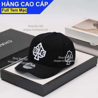 [A198]Mũ Lưỡi Trai Nón Kết Logo ONE Thêu Nổi Lá Bích Thoáng Mát Vải Kaki Cotton Đen Form Đứng Thời Trang Cao Cấp