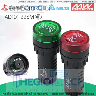 Đèn Báo Còi Phi 22mm AD16-22SM Đèn LED Có Còi buzzer điện 220V 24V 12V AC/DC