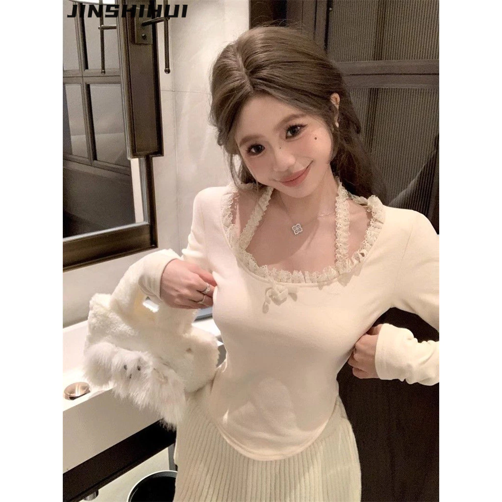 JINSHIHUI áo phông áo thun nữ croptop baby tee Fashion Thời trang Popular Phong cách WTX2410ROA 5Z240130