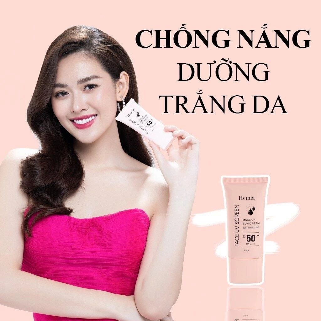 Kem Chống Nắng HEMIA Nâng Tone Kiềm Dầu SPF50++++ 50ml hàng chuẩn