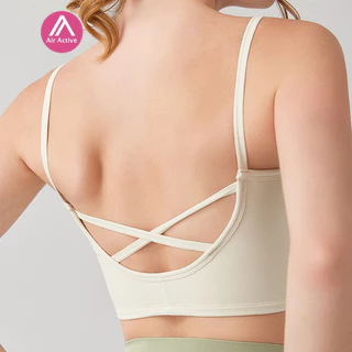 Áo ngực thể thao Cross Back Miếng đệm cố định Áo ngực Yoga