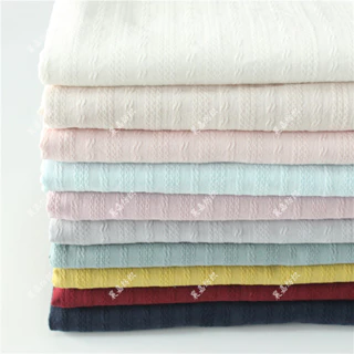 Vải Cotton Nguyên Chất Cotton Giặt Vải Jacquard Mềm Thoáng Khí Áo Sơ Mi Váy Vải Quần Áo Trẻ Em Vải