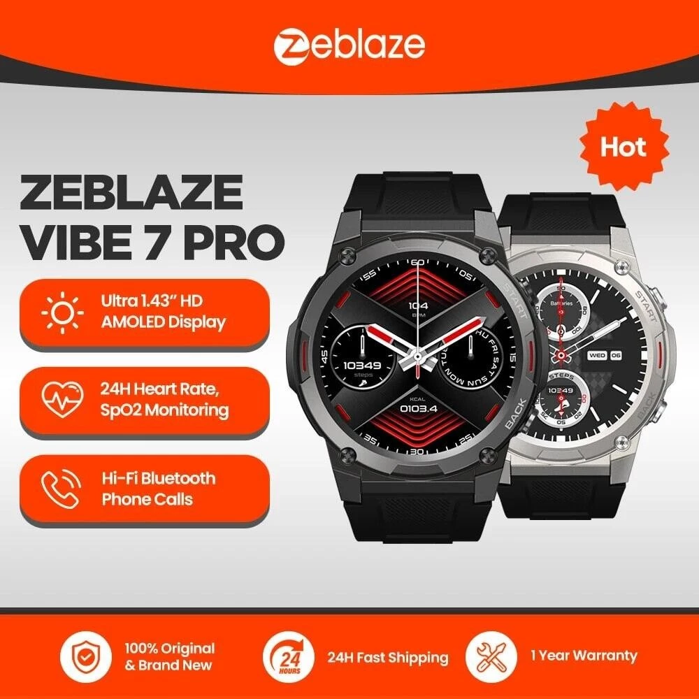 Đồng hồ thông minh Zeblaze Vibe 7 Lite/Pro màn hình 1.43 - 1.47 Inch AMOLED Hiển Thị Hi Fi - Bluetooth Phone