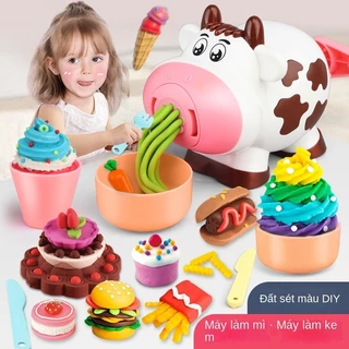 Hth Hoạt Hình Bò Màu Bùn Mì Máy Làm, Kem Đất Sét Siêu Nhẹ Plasticine Girl Handmade DIY Chơi Nhà Đồ Chơi