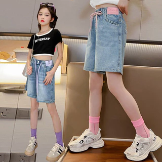 Quần Jeans Mùa Hè Bé Gái Quần Short Trẻ Em