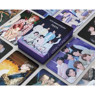 Kpop 55 Cái / hộp BTS Photocards KỶ NIỆM 10 NĂM FESTA LOMO Thẻ Bưu Thiếp Bộ Sưu Tập Thẻ