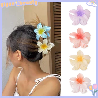 Mùa Hè Gradient Hoa Acrylic Tóc Cho Nữ Cô Gái Ngọt Ngào Đuôi Ngựa Vuốt Tóc Cá Mập Kẹp Tóc Barrettes Phụ Kiện Tóc HB