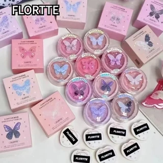 Flortte Air Powder Blush Cream Swelling Repair Brightening Highlight Thin Glittering Pure Desire Bột trang điểm khỏa thân tự nhiên Puff