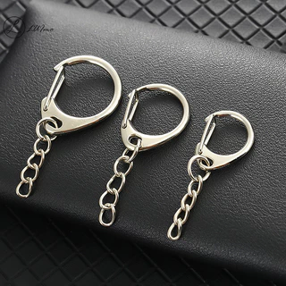 Luimo 5 Cái / túi Móc Khóa Hợp Kim Móc Khóa 23 / 26MM Khóa Hình Chữ D Với Chuỗi 4 Phần Chia Keyfob Mặt Dây Chuyền DIY Mặt Dây Chuyền Làm Phụ Kiện * Bán Chạy