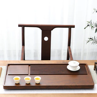 【zolo】Toàn bộ khay trà cao cấp bằng gỗ rắn, bàn pha trà nhỏ