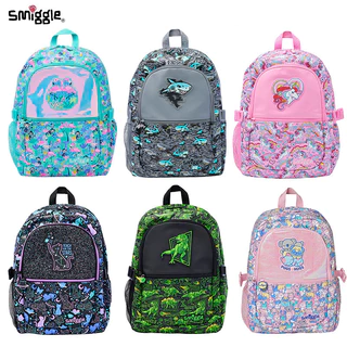 Úc smiggle Schoolbag Ba lô Trường tiểu học Trẻ em Nam Nữ Nhẹ Giảm gánh nặng Thời trang Ba lô thông thường