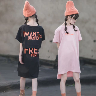 [Sản phẩm mới] Váy bé gái mùa hè Phong cách mới Áo thun thường ngày Hàn Quốc Váy ngắn tay cho trẻ em