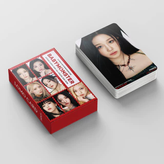 55pcs BABYMONSTER Lomo Cards SHEESH Album Stuck In The Middle BATTER UP Photocards Ahyeon Asa Chiquita Parita Haram Rora Ruka Laser Postcards Ready Stock SX