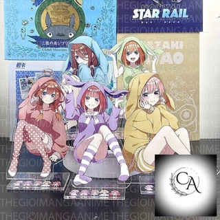 Mô hình standee NHÀ CÓ NĂM NÀNG DÂU ver ĐỒ NGỦ THỎ Gotoubun no Hanayome mica chibi arcylic anime tượng trưng bày