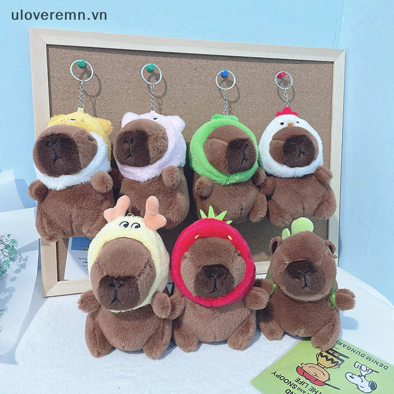 Uloveremn Capybara Sang Trọng Móc Khóa Mô Phỏng Capibara Anime Lông Tơ Đồ Chơi Kawaii Búp Bê Dễ Thương Nhồi Bông Đồ Chơi VN