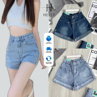 Quần short jean nữ trơn lưng cao Avocado, Quần soọc đùi jean nữ mùa hè 2024 hottrend