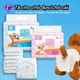 Tã thú cưng，Tã Cho Chó Đực，Bỉm Chó Cái【10/12cái】