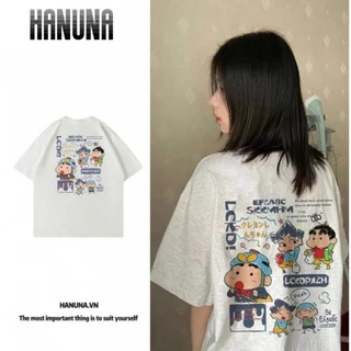 HANUNA Local Brand Áo Thun Phông Form Rộng 100% Cotton BIG SIZE Áo Phông Tay Ngắn in hình dễ thương dành cho nữ mùa hè dáng rộng dáng rộng dáng ôm hơn trông phù hợp với hàng đầu