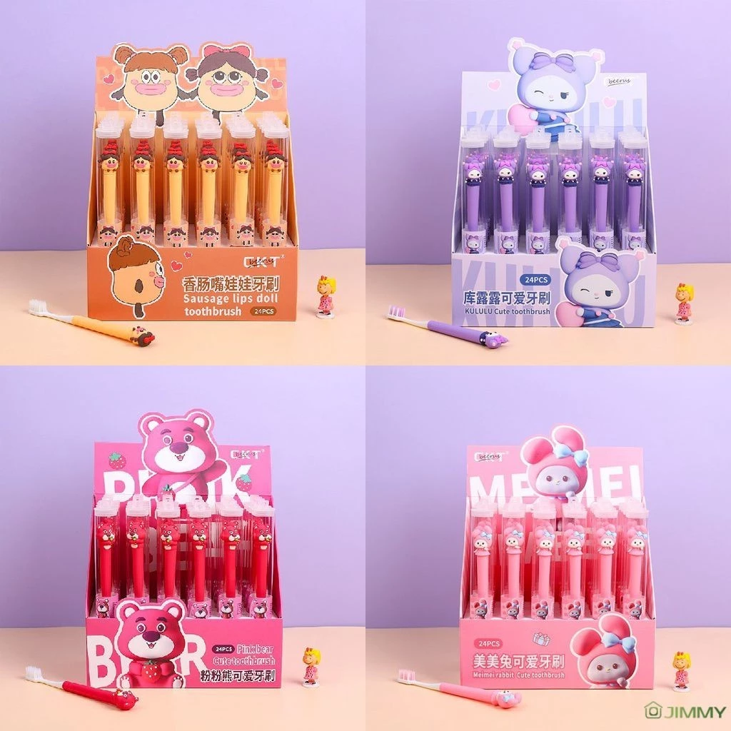 SANRIO Bàn Chải Đánh Răng Lông Mềm Hình Kuromi Cinnamoroll Đáng Yêu Dành Cho Người Lớn Và Trẻ Em