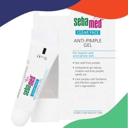 [thuốc tốt 573] Gel giảm mụn, làm dịu da mờ thâm do mụn Sebamed pH5.5 Clear Anti Pimble Gel 10ml