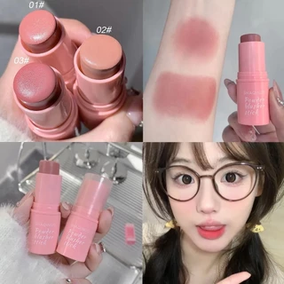 Đơn Sắc Dễ Thương Blusher Dính Kem Mịn Cheek Tint Khỏa Thân Blush Tự Nhiên Mờ Hồng Hoa Hồng Mặt Đỏ Hàn Quốc Phụ Nữ Trang Điểm